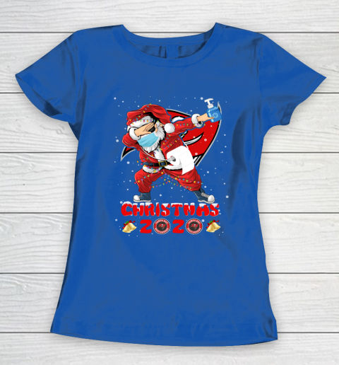 Tampa Bay Buccaneers Funny Santa Claus Dabbing Christmas 2020 NFL Women's T-Shirt 8