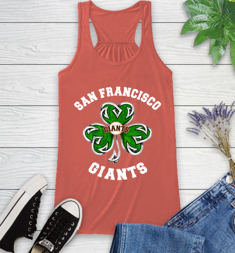 MLB an Francisco Giants Three Leaf Clover St Patrick's Day Baseball Sports Racerback Tank 3