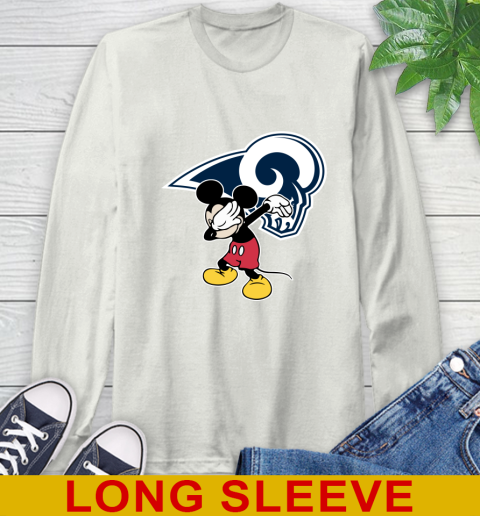 Los Angeles Rams NFL Football Dabbing Mickey Disney Sports Long Sleeve T-Shirt 12