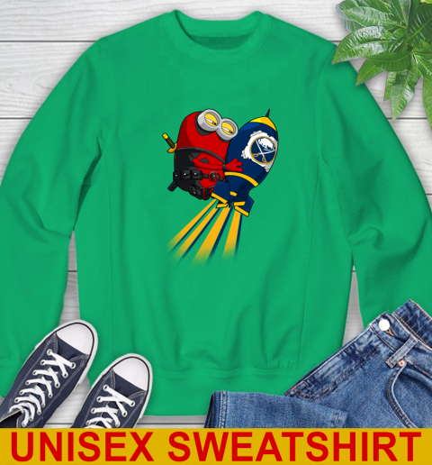 NHL Hockey Buffalo Sabres Deadpool Minion Marvel Shirt Sweatshirt 8