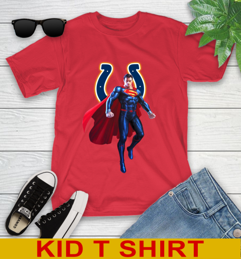 NFL Superman DC Sports Football Indianapolis Colts Youth T-Shirt 10