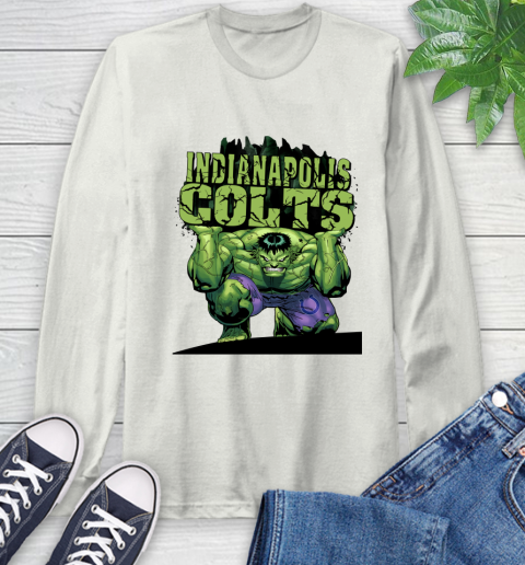 Indianapolis Colts NFL Football Incredible Hulk Marvel Avengers Sports (1) Long Sleeve T-Shirt 12
