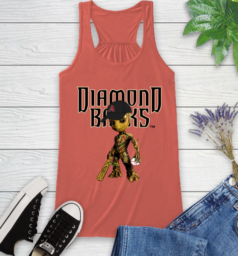 MLB Arizona Diamondbacks Groot Guardians Of The Galaxy Baseball Racerback Tank 4