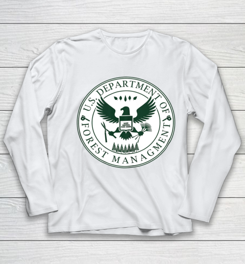 Make America Rake Again US Department Of Forest Managment Youth Long Sleeve