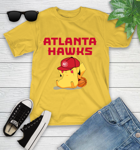 NBA Pikachu Basketball Sports Atlanta Hawks Youth T-Shirt 8