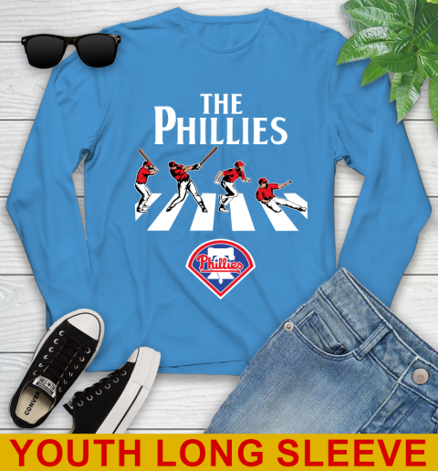 MLB Baseball Philadelphia Phillies The Beatles Rock Band Shirt Youth Long Sleeve 8