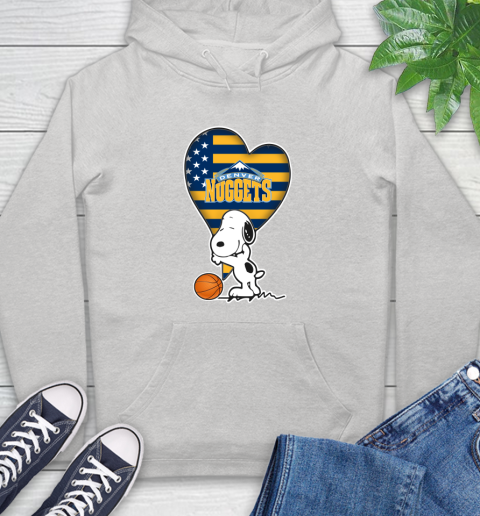 Denver Nuggets NBA Basketball The Peanuts Movie Adorable Snoopy Hoodie