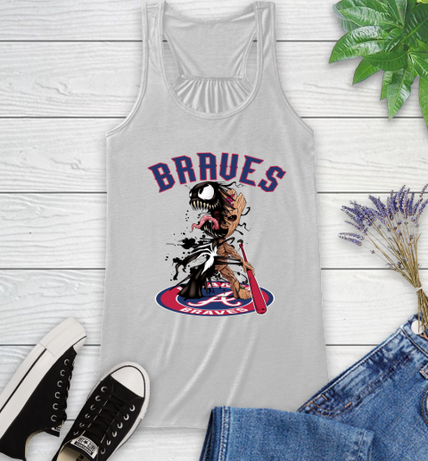 MLB Atlanta Braves Baseball Venom Groot Guardians Of The Galaxy Racerback Tank