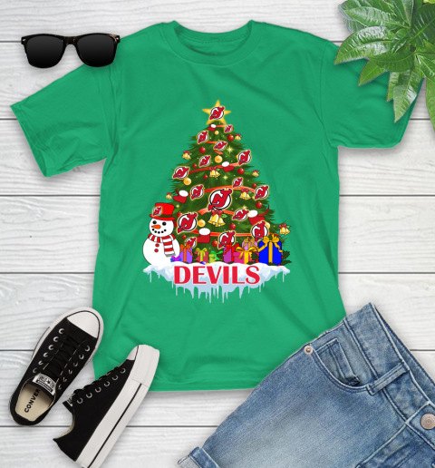 New Jersey Devils Merry Christmas NHL Hockey Sports Youth T-Shirt 6