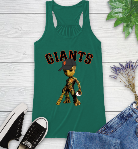 MLB San Francisco Giants Groot Guardians Of The Galaxy Baseball Racerback Tank 7