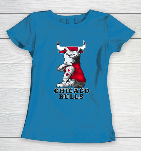 NBA Basketball My Cat Loves Chicago Bulls Women's T-Shirt - Image 7