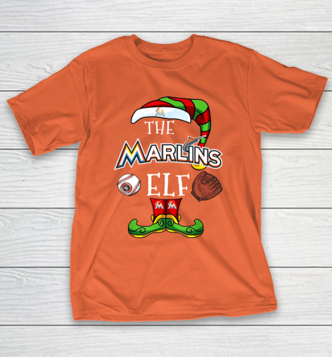 Miami Marlins Christmas ELF Funny MLB T-Shirt 4