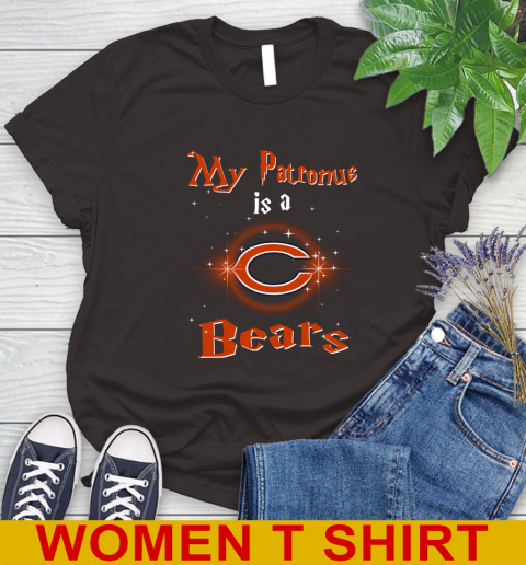NFL Football Harry Potter My Patronus Is A Chicago Bears Women's T-Shirt 9