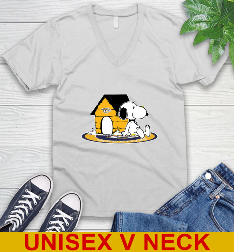 NHL Hockey Nashville Predators Snoopy The Peanuts Movie Shirt V-Neck T-Shirt