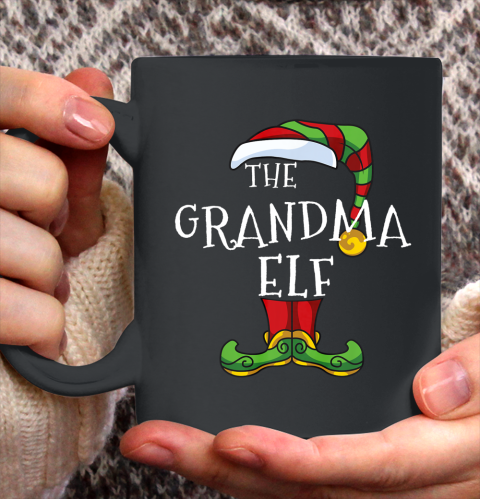 Grandma Elf Family Matching Christmas Group Gift Pajama Ceramic Mug 11oz