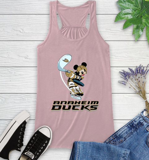 NHL Hockey Anaheim Ducks Cheerful Mickey Mouse Shirt Racerback Tank 10