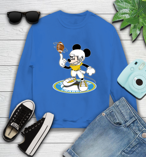 NFL Football Los Angeles Chargers Cheerful Mickey Disney Shirt Sweatshirt 9