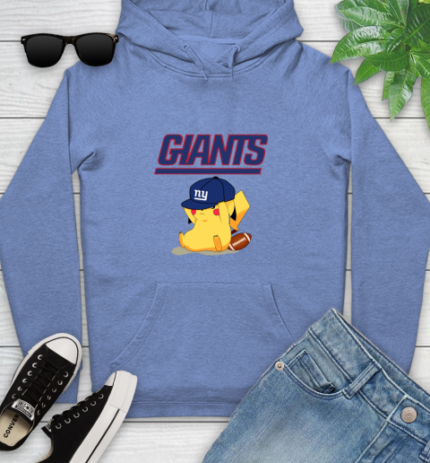 NFL Pikachu Football Sports New York Giants Youth Hoodie 12
