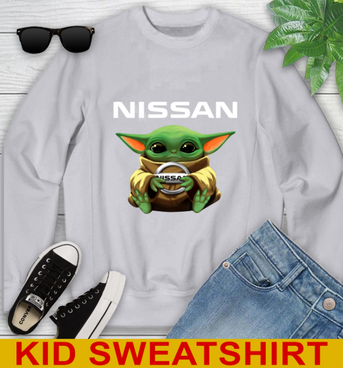 Star Wars Baby Yoda Hugs Nissan Car Shirt 111
