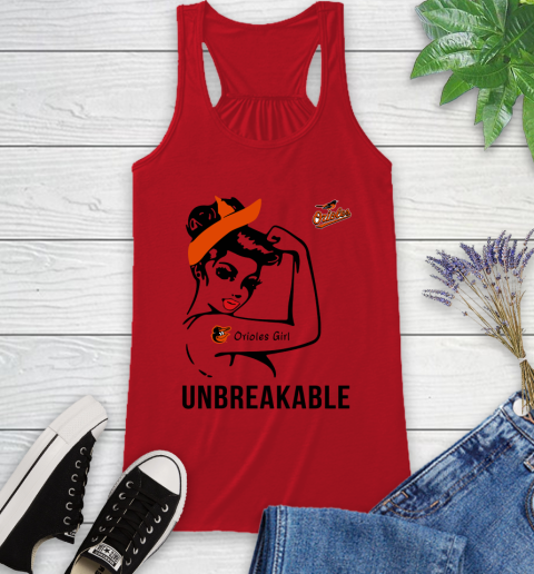 MLB Baltimore Orioles Girl Unbreakable Baseball Sports Racerback Tank 4