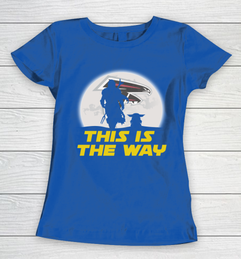 Atlanta Falcons NFL Football Star Wars Yoda And Mandalorian This Is The Way Women's T-Shirt 8