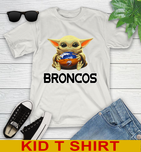 NFL Football Denver Broncos Baby Yoda Star Wars Shirt Youth T-Shirt 12
