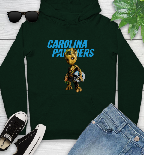 Carolina Panthers NFL Football Groot Marvel Guardians Of The Galaxy Youth Hoodie 13
