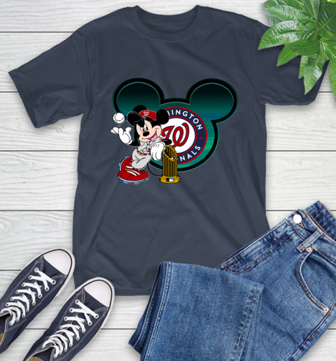 MLB Washington Nationals The Commissioner's Trophy Mickey Mouse Disney T-Shirt 4
