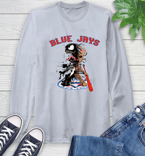 MLB Toronto Blue Jays Baseball Venom Groot Guardians Of The Galaxy Long Sleeve T-Shirt 6
