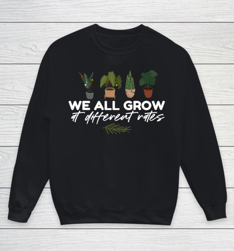 We All Grow At Different Rates, Special Education Teacher Autism Awareness Youth Sweatshirt