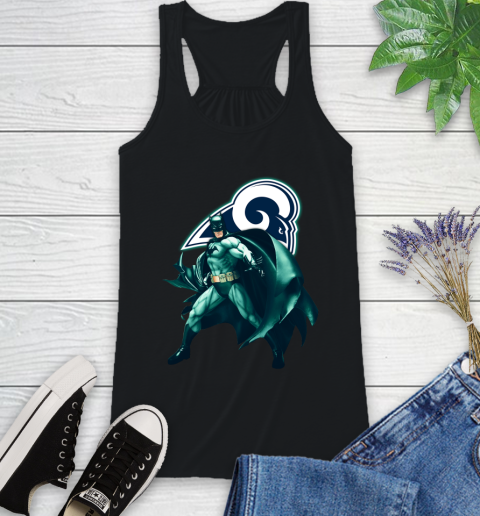 NFL Batman Football Sports Los Angeles Rams Racerback Tank 2