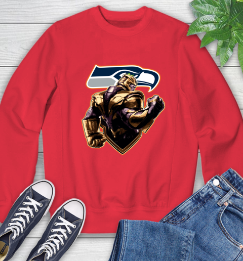 NFL Thanos Avengers Endgame Football Sports Seattle Seahawks Sweatshirt 10