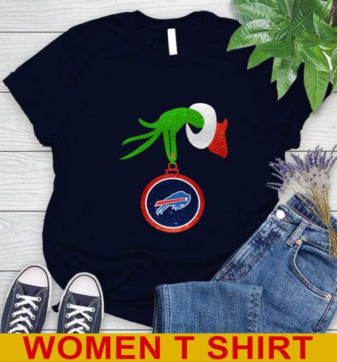 Buffalo Bills Grinch Merry Christmas NFL Football Women's T-Shirt 3