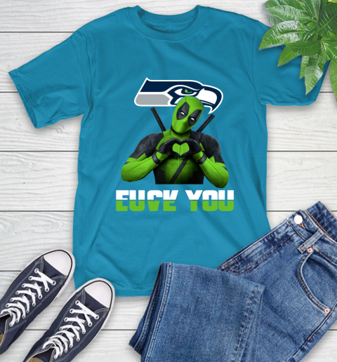 NHL Seattle Seahawks Deadpool Love You Fuck You Football Sports T-Shirt 9