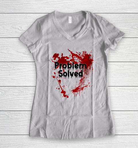 Problem Solved Halloween Women's V-Neck T-Shirt