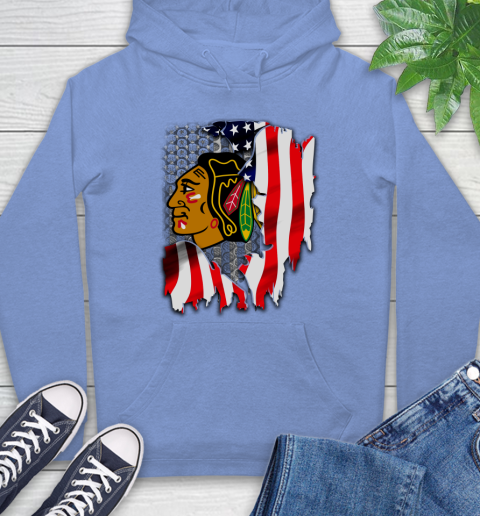 Chicago Blackhawks NHL Hockey American Flag Hoodie 11