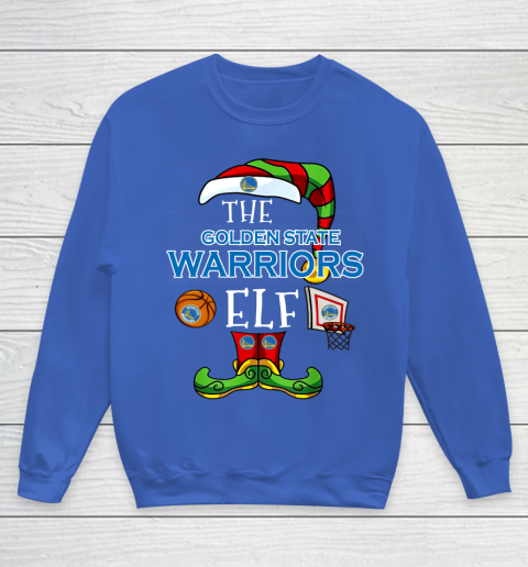 Golden State Warriors Christmas ELF Funny NBA Youth Sweatshirt 6