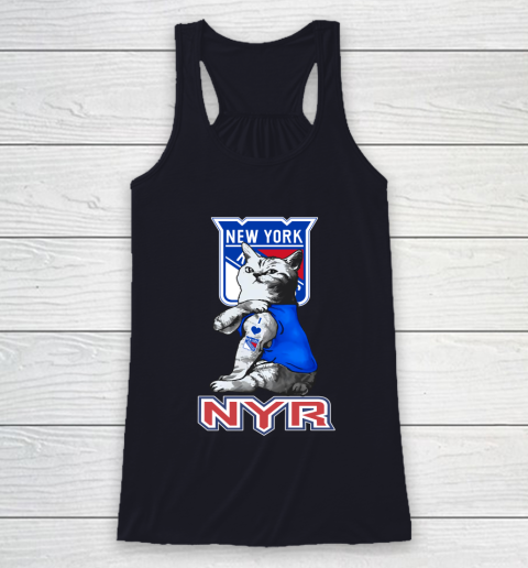NHL My Cat Loves New York Rangers Hockey Racerback Tank 7
