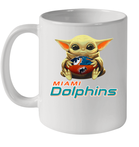 NFL Football Miami Dolphins Baby Yoda Star Wars Shirt Ceramic Mug 11oz