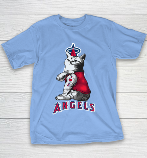 MLB Baseball My Cat Loves Los Angeles Angels Youth T-Shirt 8