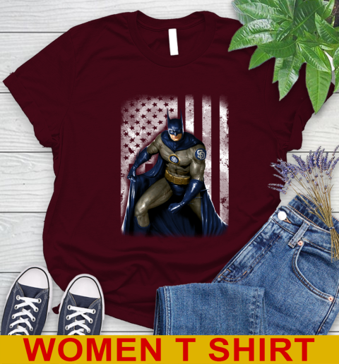 San Diego Padres MLB Baseball Batman DC American Flag Shirt Women's T-Shirt - Image 7