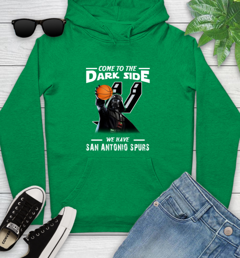 NBA Come To The Dark Side We Have San Antonio Spurs Star Wars Darth Vader Basketball Youth Hoodie 9