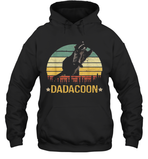 Beautiful Dadacoon Raccoon Fathers Day 2020 Sunset Hoodie