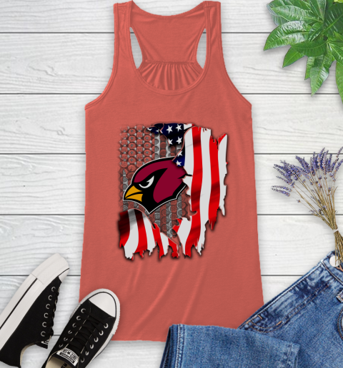 Arizona Cardinals NFL Football American Flag Racerback Tank 3