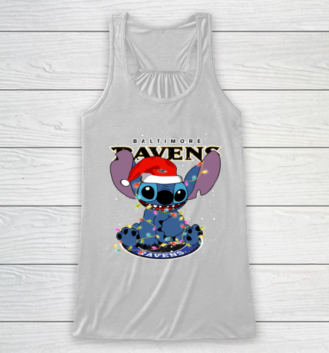 Baltimore Ravens NFL Football noel stitch Christmas Racerback Tank