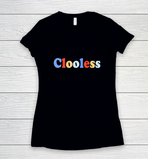 Clooless Primary Women's V-Neck T-Shirt