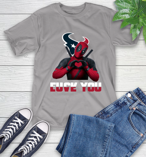 NHL Houston Texans Deadpool Love You Fuck You Football Sports T-Shirt 6