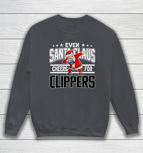 LA Clippers Even Santa Claus Cheers For Christmas NBA Sweatshirt 4