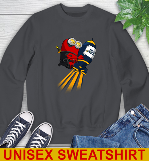 NBA Basketball Utah Jazz Deadpool Minion Marvel Shirt Sweatshirt 7