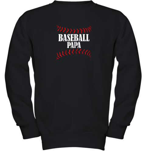 Baseball Papa Shirt Baseball Grandpa Grandfather Youth Sweatshirt